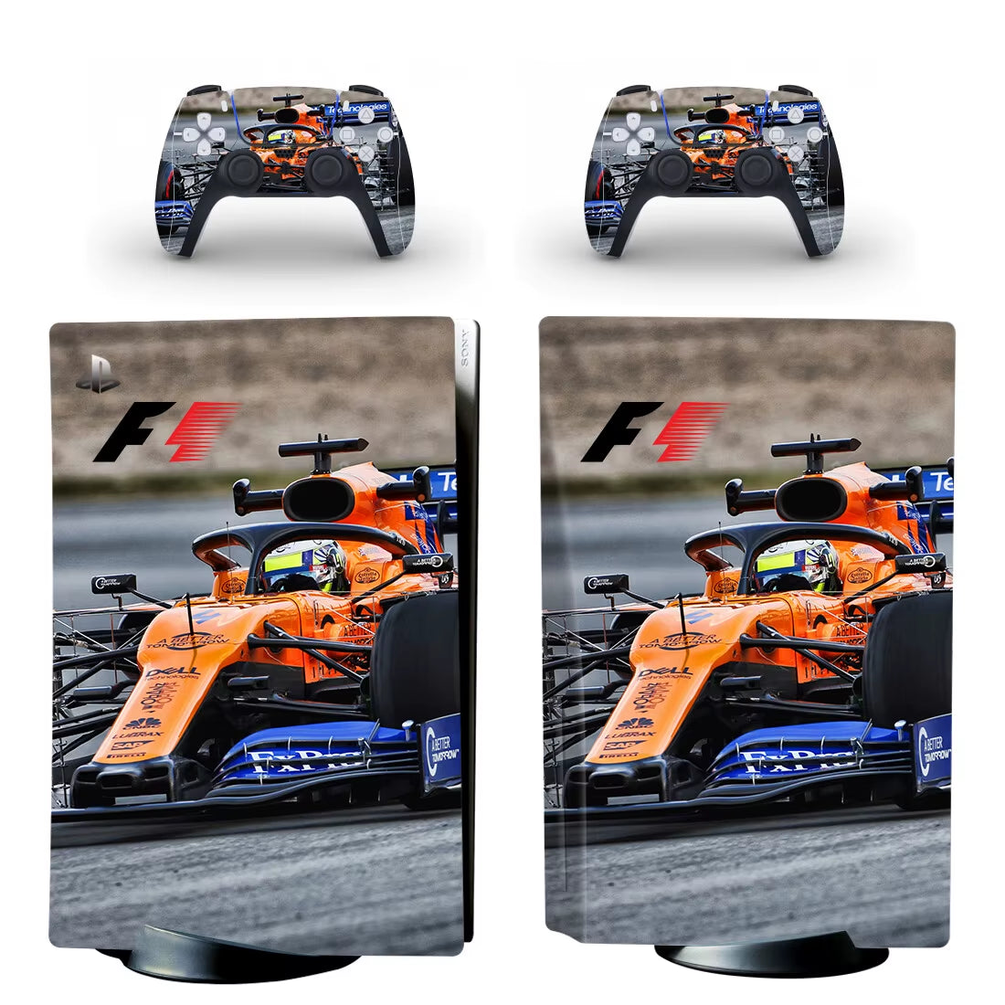 Formula 1 F1 PS5 Disc Skin Sticker Protector Decal Cover for Console Controller PS5 Disk Skin Sticker Vinyl