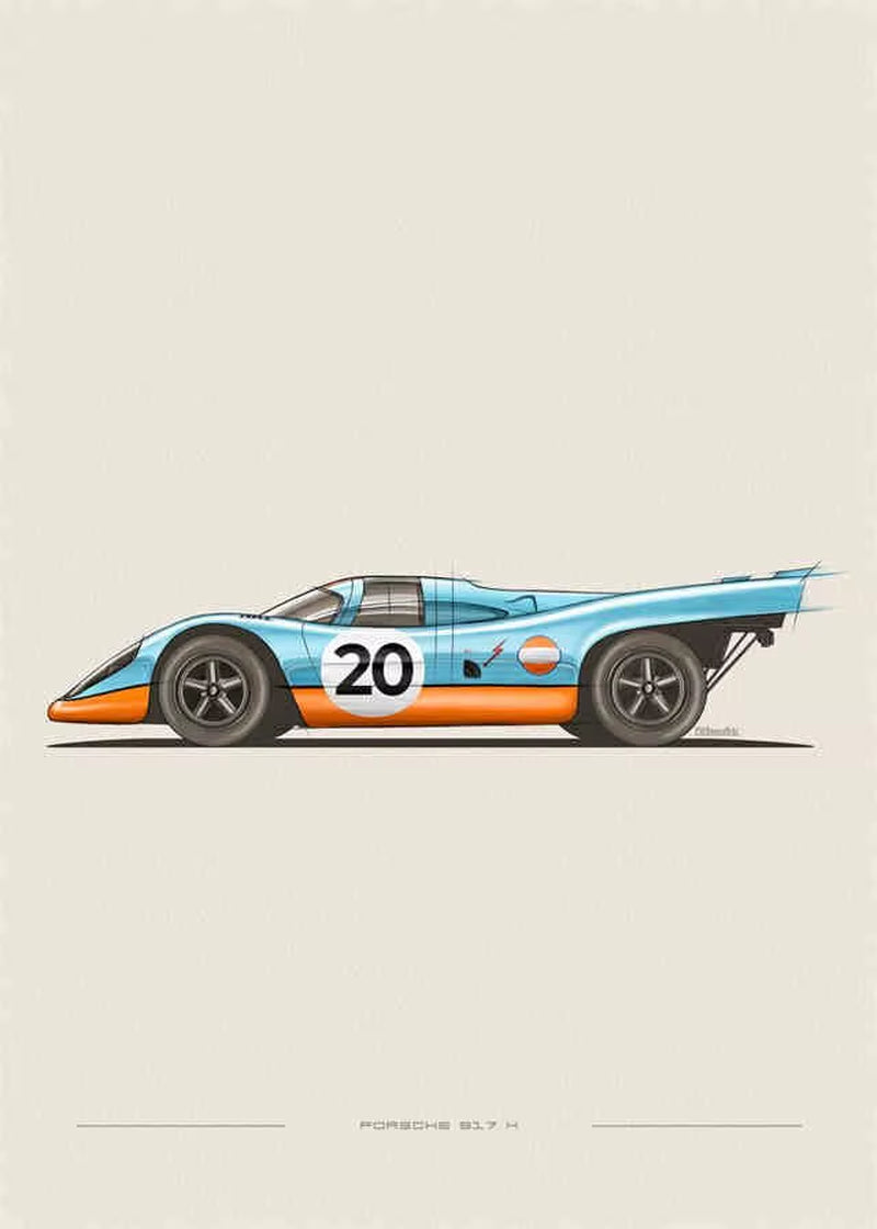 Pop F1 Cartoon Cars Poster Decoration Racing Motorsport Track Car Guide 911 GTR Formula 1 Wall Art Mural Home Kawaii Room Decor