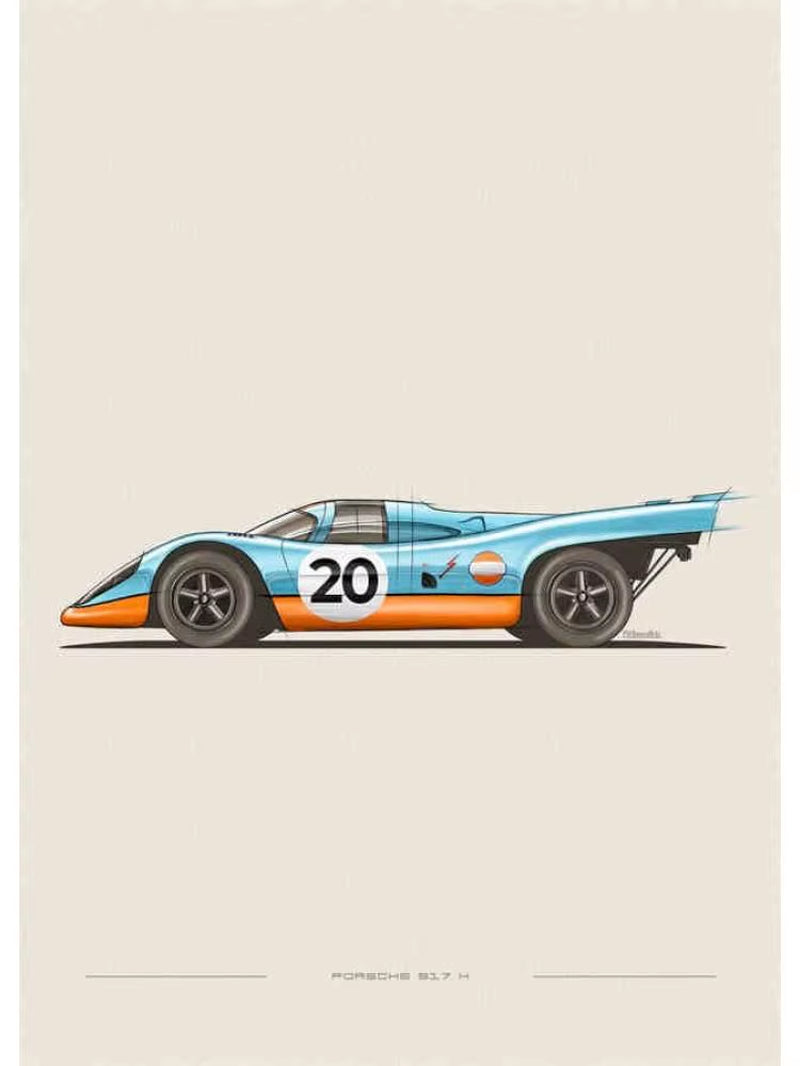 Pop F1 Cartoon Cars Poster Decoration Racing Motorsport Track Car Guide 911 GTR Formula 1 Wall Art Mural Home Kawaii Room Decor