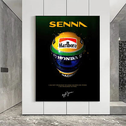 Modern F1 Racer Helmet Canvas Posters Famous Formula 1 World Champion Paintings Prints Graffiti Wall Art Pictures Home Decor