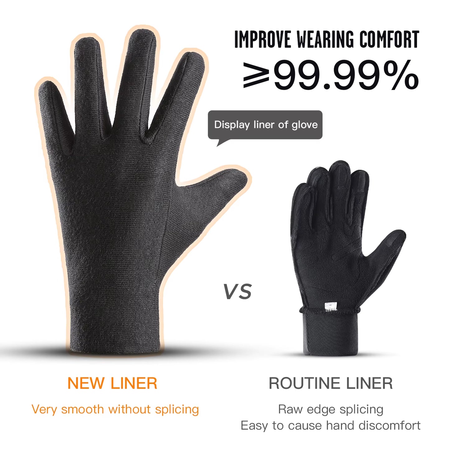 Cycling Gloves Touch Screen Motorcycle Gloves Outdoor Scooter Windproof Sports Riding Ski Gloves Warm 3M Running Gloves